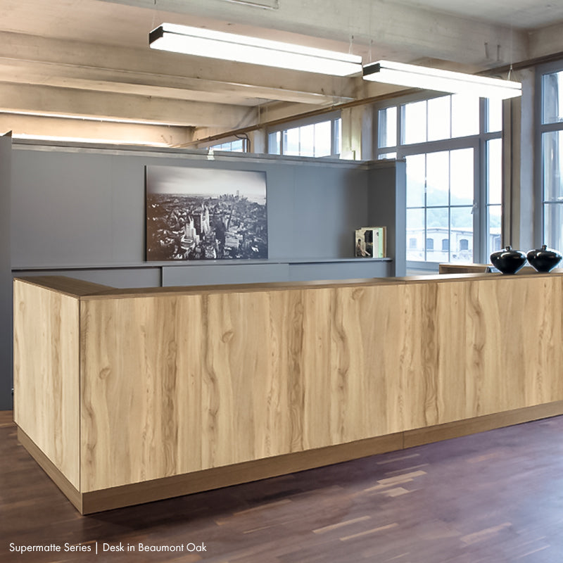 world class laminate inc supermatte series - desk in beaumont oak